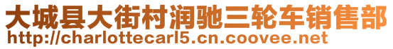 大城縣大街村潤馳三輪車銷售部