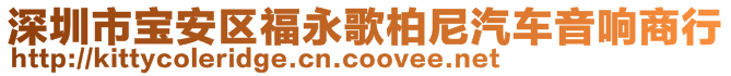 深圳市寶安區(qū)福永歌柏尼汽車音響商行