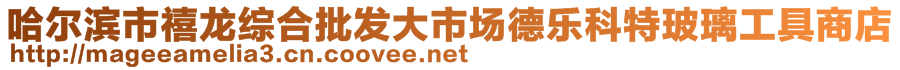 哈尔滨市禧龙综合批发大市场德乐科特玻璃工具商店