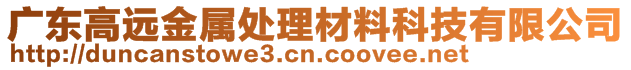 廣東高遠(yuǎn)金屬處理材料科技有限公司