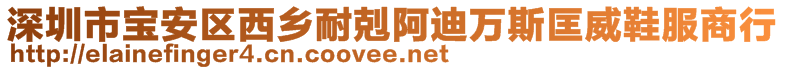 深圳市寶安區(qū)西鄉(xiāng)耐剋阿迪萬斯匡威鞋服商行