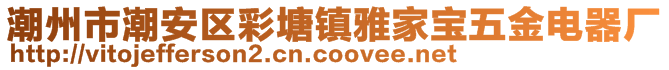 潮州市潮安區(qū)彩塘鎮(zhèn)雅家寶五金電器廠