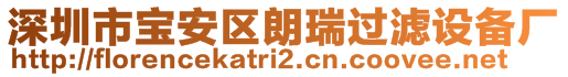 深圳市寶安區(qū)朗瑞過濾設(shè)備廠