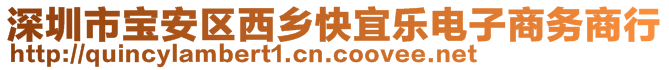 深圳市寶安區(qū)西鄉(xiāng)快宜樂電子商務(wù)商行