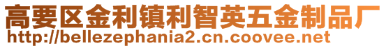 高要區(qū)金利鎮(zhèn)利智英五金制品廠