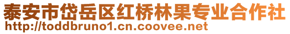 泰安市岱岳區(qū)紅橋林果專業(yè)合作社