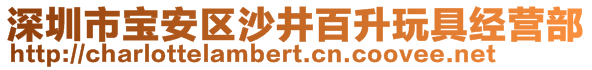 深圳市寶安區(qū)沙井百升玩具經(jīng)營部