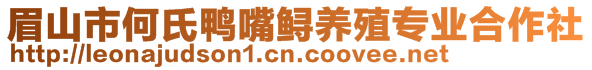 眉山市何氏鴨嘴鱘養(yǎng)殖專業(yè)合作社