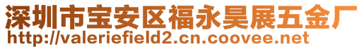 深圳市宝安区福永昊展五金厂