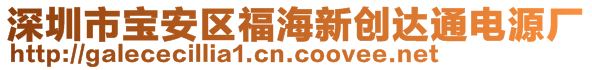 深圳市寶安區(qū)福海新創(chuàng)達(dá)通電源廠