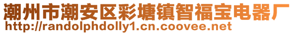 潮州市潮安區(qū)彩塘鎮(zhèn)智福寶電器廠