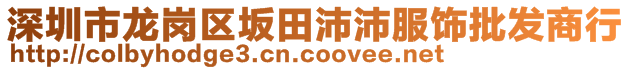 深圳市龍崗區(qū)坂田沛沛服飾批發(fā)商行