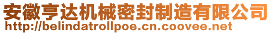 安徽亨达机械密封制造有限公司