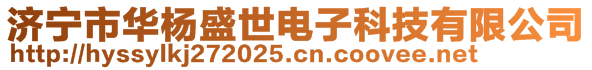 济宁市华杨盛世电子科技有限公司