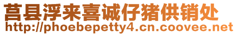 莒縣浮來喜誠仔豬供銷處