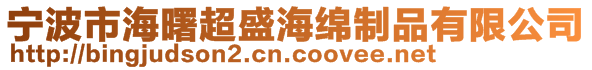 寧波市海曙超盛海綿制品有限公司