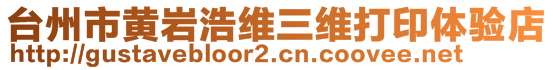 台州市黄岩浩维三维打印体验店