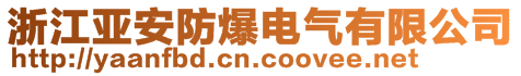 浙江亞安防爆電氣有限公司