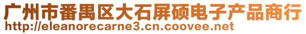 廣州市番禺區(qū)大石屏碩電子產(chǎn)品商行