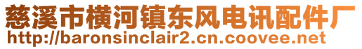 慈溪市橫河鎮(zhèn)東風電訊配件廠