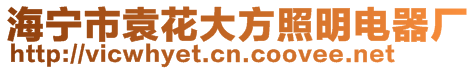 海寧市袁花大方照明電器廠