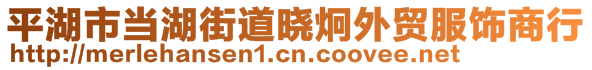 平湖市當湖街道曉炯外貿服飾商行