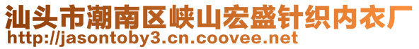 汕頭市潮南區(qū)峽山宏盛針織內衣廠