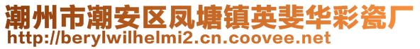 潮州市潮安區(qū)鳳塘鎮(zhèn)英斐華彩瓷廠(chǎng)