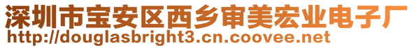 深圳市寶安區(qū)西鄉(xiāng)審美宏業(yè)電子廠