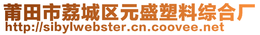 莆田市荔城區(qū)元盛塑料綜合廠