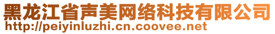 黑龍江省聲美網(wǎng)絡(luò)科技有限公司