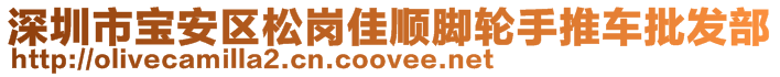 深圳市寶安區(qū)松崗佳順腳輪手推車批發(fā)部