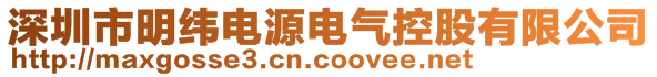 深圳市明緯電源電氣控股有限公司