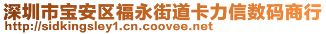 深圳市宝安区福永街道卡力信数码商行