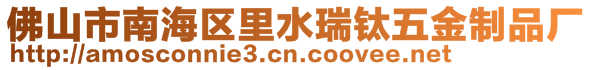 佛山市南海區(qū)里水瑞鈦五金制品廠