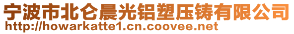 寧波市北侖晨光鋁塑壓鑄有限公司