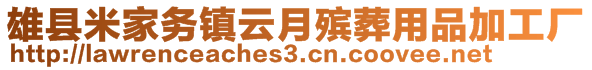 雄縣米家務鎮(zhèn)云月殯葬用品加工廠