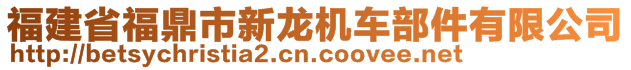 福建省福鼎市新龍機車部件有限公司