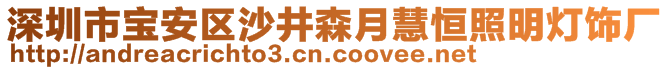 深圳市寶安區(qū)沙井森月慧恒照明燈飾廠