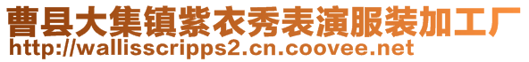 曹縣大集鎮(zhèn)紫衣秀表演服裝加工廠