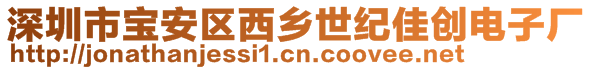 深圳市寶安區(qū)西鄉(xiāng)世紀(jì)佳創(chuàng)電子廠