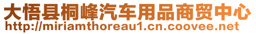 大悟縣桐峰汽車用品商貿(mào)中心