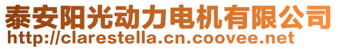 泰安陽光動(dòng)力電機(jī)有限公司