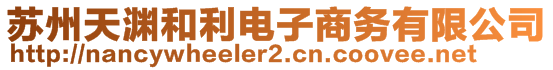 蘇州天淵和利電子商務(wù)有限公司