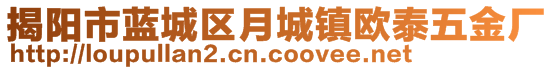 揭阳市蓝城区月城镇欧泰五金厂