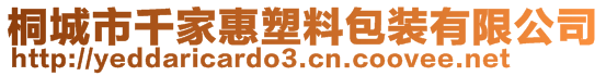 桐城市千家惠塑料包裝有限公司