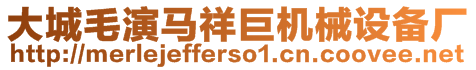 大城毛演马祥巨机械设备厂