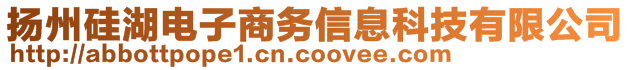 扬州硅湖电子商务信息科技有限公司