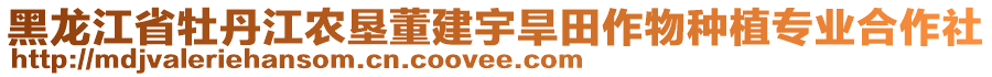 黑龍江省牡丹江農(nóng)墾董建宇旱田作物種植專業(yè)合作社