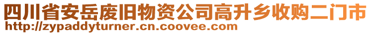 四川省安岳废旧物资公司高升乡收购二门市